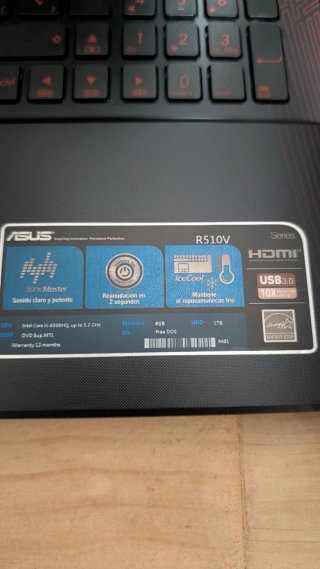 Portátil Asus R510VX | i5 Quad-Core | GTX 950M