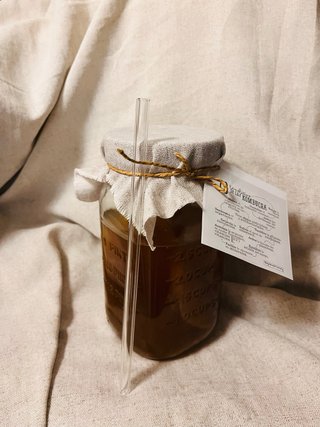 Scoby y arrancador kombucha.