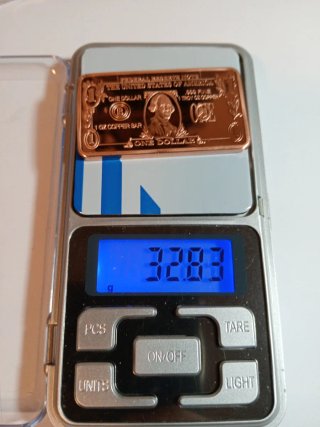Lingote Cobre 1 oz .999 Federal Reserve Note