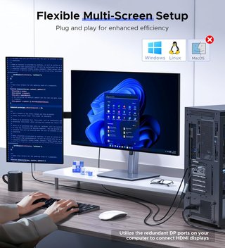 Adaptador DisplayPort a HDMI 4K compatible