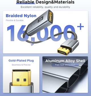 Adaptador DisplayPort a HDMI 4K compatible