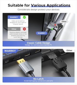 Adaptador DisplayPort a HDMI 4K compatible
