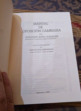 Manual de oposicion cambiaria derecho Soto