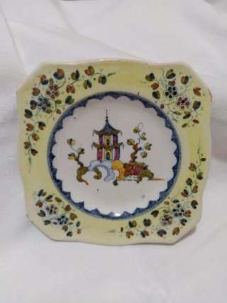 Lote 5 Platos Cerámica Decorados
