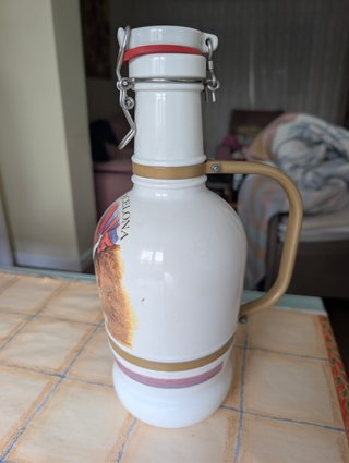 Bottiglia e Bicchieri Vintage Barcellona Anni '90 Birra