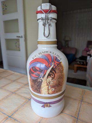Bottiglia e Bicchieri Vintage Barcellona Anni '90 Birra