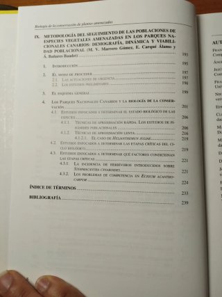 Biología de la conservación de plantas amenazadas