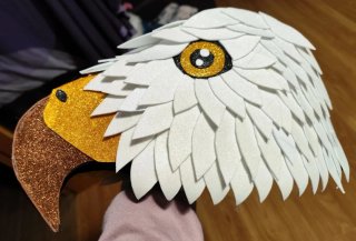 Disfraz de águila , cuervo , guacamayo