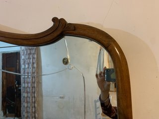Espejo antiguo madera tallada