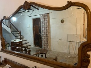 Espejo antiguo madera tallada