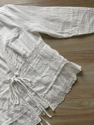 Zara camicetta bianca con pizzo