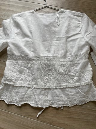 Zara camicetta bianca con pizzo