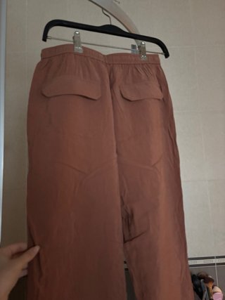 Pantalón de lino marrón