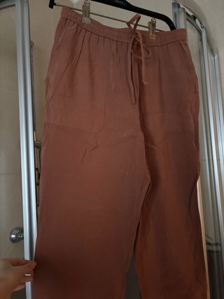 Pantalón de lino marrón