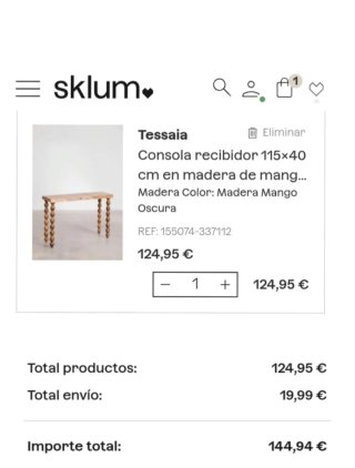 Consola de madera sklum