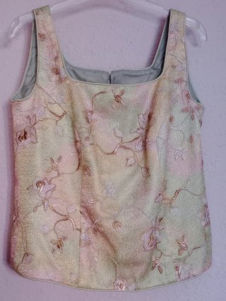 Traje de fiesta madrina verde y rosa