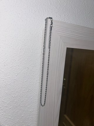 Cadena de plata estilo cordón