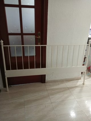 Cabecero Cama Matrimonio Metal Blanco 1.50m