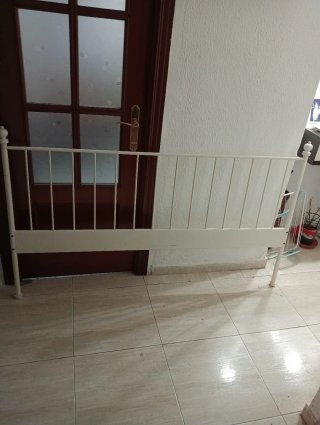 Cabecero Cama Matrimonio Metal Blanco 1.50m