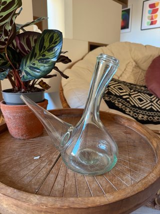 Porrón de vino vintage de vidrio