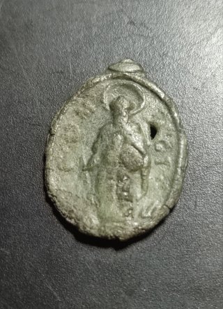 Antigua Medalla peregrino de Plomo S. XVII-XVIII
