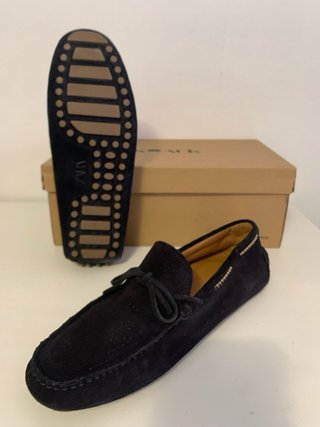 Mocasines Zara Hombre Azul Marino Talla 41