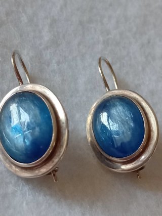Orecchini Argento 925 con Cianite Blu