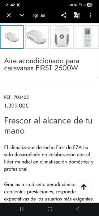 Aire Acondicionado EZA First 2500