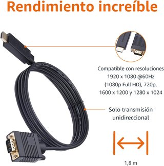 Amazon Basics cable adaptador HDMI a VGA