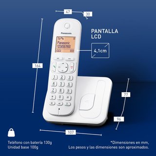 Panasonic teléfono digital inalámbrico compacto