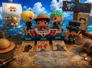 4 Funko Pop! One Piece Sanji, Luffy, Zoro, Sabo