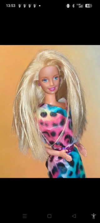 Barbie con vestito colorato
