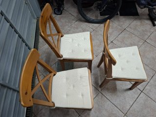 3 sillas Ikea Ingolf Madera Marrón mas 1 de regalo