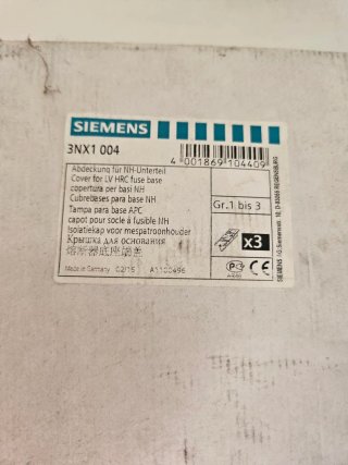 Siemens 3NX1 004 - Copertura per base fusibili NH