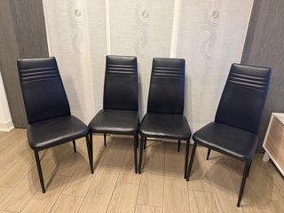 Sillas comedor negras (pack 4)