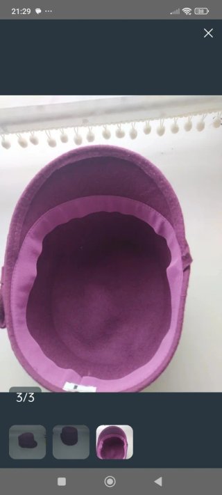 Sombrero niña Zara morado con lazo