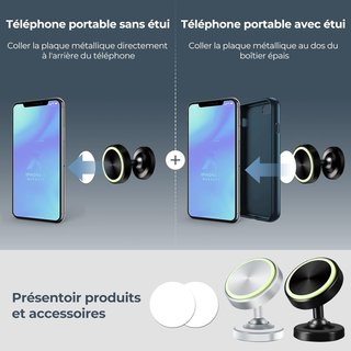 Soporte magnético para teléfono coche 360°