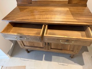 Mueble tocador de madera antiguo