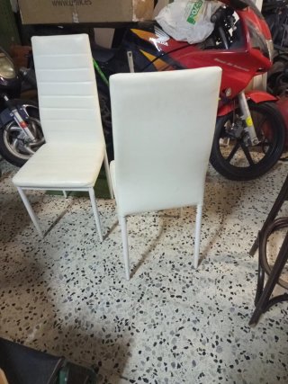 4 Sillas Comedor Blancas Diseño Moderno