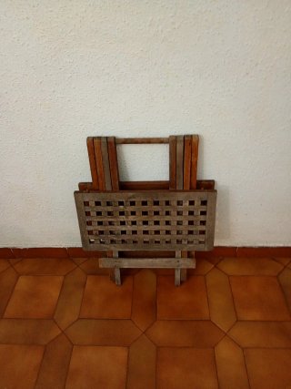 Mesa plegable madera jardín/sala