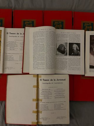 Lote 17 tomos El Tesoro de la Juventud 1958