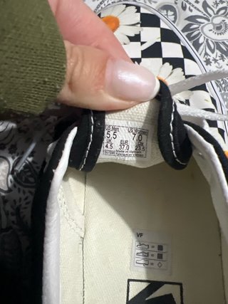 Zapatillas Vans Margaritas Cuadros Talla 37