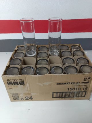 Arcoroc Vasos Tubo Transparentes x24