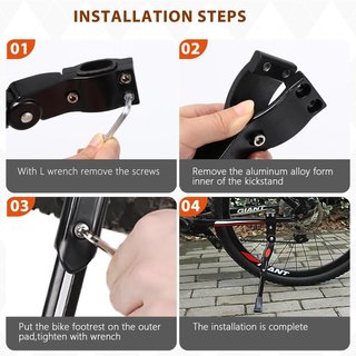 Vinabo caballete lateral bicicleta ajustable