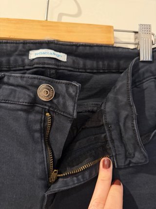 Pantalones campana mujer negros talla XS