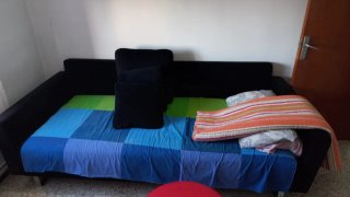 Sofá Cama Negro 80x100x219
