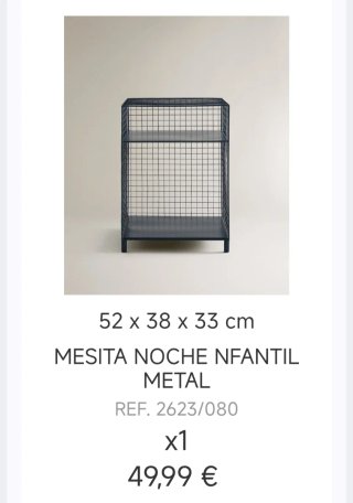Mesilla auxiliar Zara Home