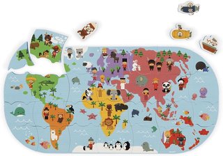- Janod puzle baño educativo geografía niños