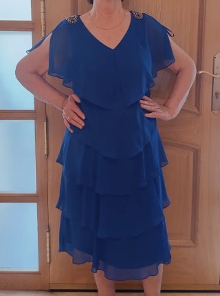 Vestido azul W. Fiesta volantes talla S