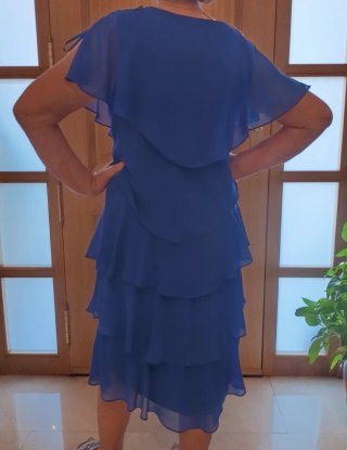 Vestido azul W. Fiesta volantes talla S